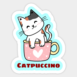 Catpuccino - Cat Pun Sticker